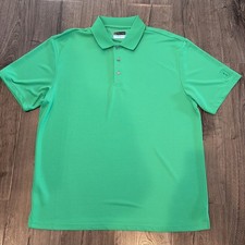 PGA Tour Polo Mens XL Green Short Sleeve Collared Golf Shirt