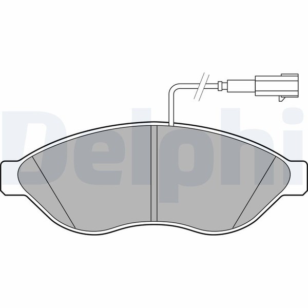 LP2498 Delphi Bremsbelagsatz, Scheibenbremse FüR CitroËN,Fiat,Opel,Peugeot,Vauxh-image