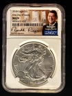2018 NGC MS 70 FDOI Reagan Legacy Series Heraldic American Silver Eagle