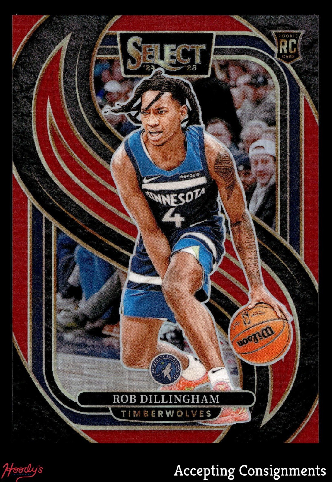 2024-25 Select Red #187 Rob Dillingham 10/199 Premier Level ROOKIE RC TWOLVES