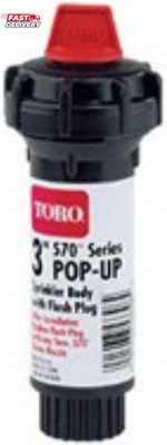 Toro 53820 570 Pop-Up Body Only with Flush Plug, 3-Inch