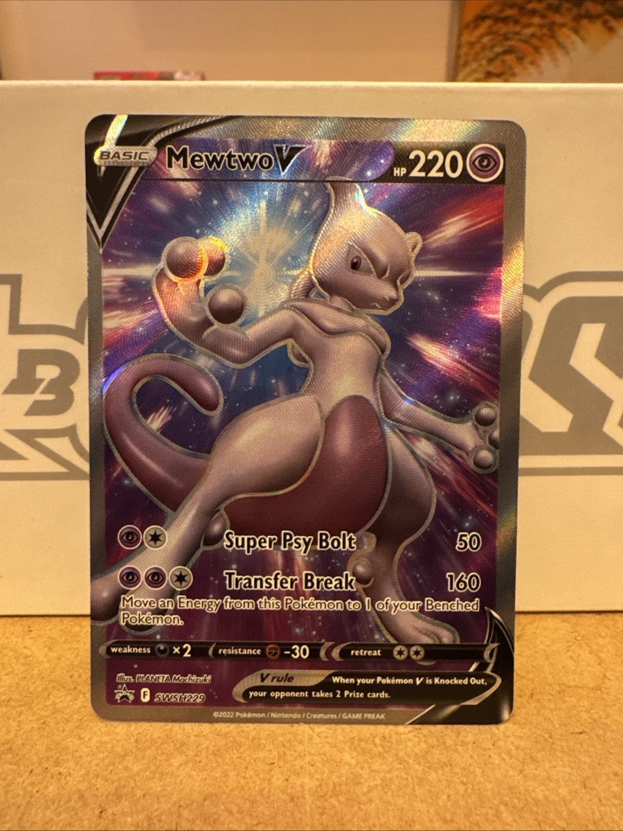 Pokmon TCG Mewtwo V Promo Holo 220 HP SWSH: Sword & Shield SWSH229 English  Card