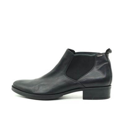 Geox Damen SA 4307 Stiefeletten Schwarz Leder Halbhoch Chelsea Boots EU 41