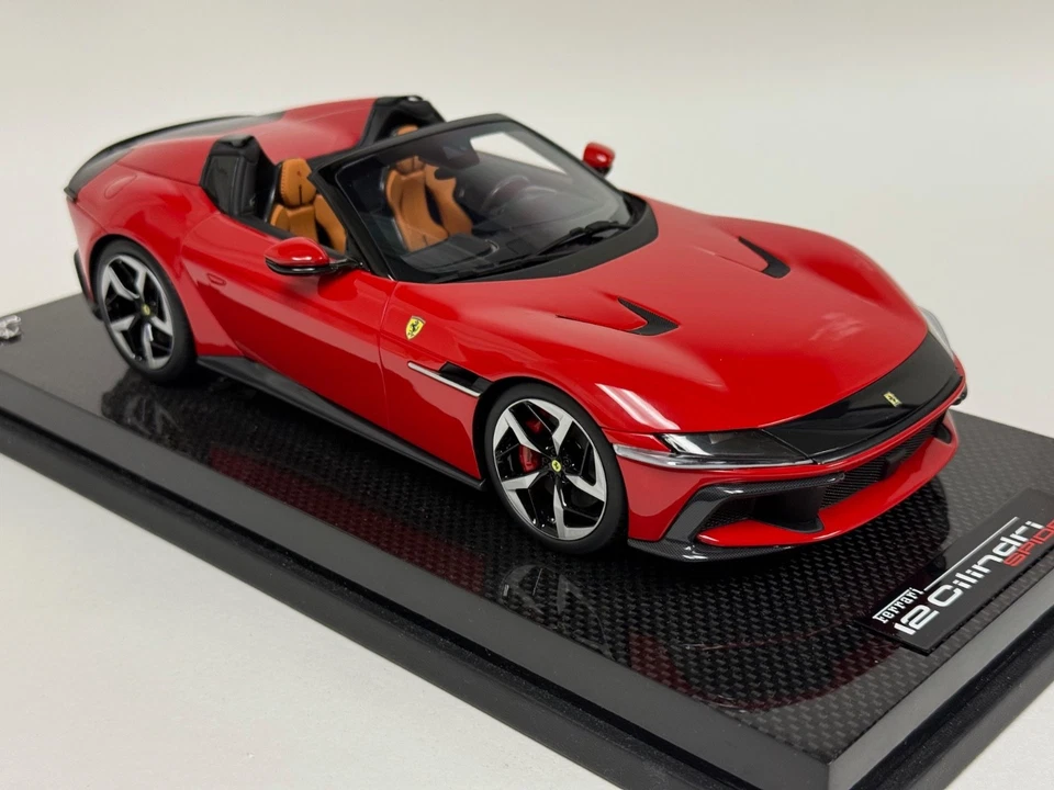 1/18 MR Collection Ferrari 12 Cilindri Spider Red Corsa Carbon Base 99 pc FE044C - Image 4 of 4