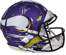 Justin Jefferson Vikings Signed Authentic Helmet King Saladeen LE 1/1 WN55915763