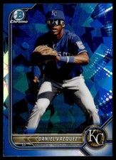 2022 Bowman Draft Chrome Sky Blue Refractor Daniel Vazquez Kansas City Royals