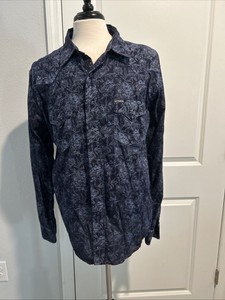 Southern Thread Long Sleeve Pearl Snap Western Shirt Men's Size XL Blue