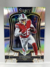 Ty Johnson 2025 Panini Select #186 Silver Prizm Buffalo Bills