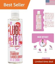 Water-Based Strawberry Flavored Lubricant, Personal Lube for Men, Women and C...