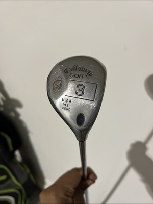 Callaway S2H2 Pat Pend Fairway 3 Wood Factory Memphis 10 Steel Uniflex Vintage