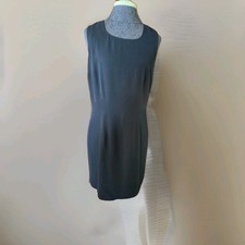 Talbots Black Sleeveless Silk Sheath Dress Professional Classic Minimal  Size 6