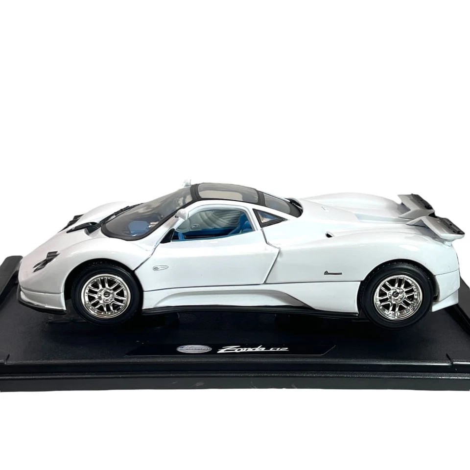 Modellino Auto Motor Max 1/18 Pagani Zonda C12 2003 White - Immagine 3 di 4