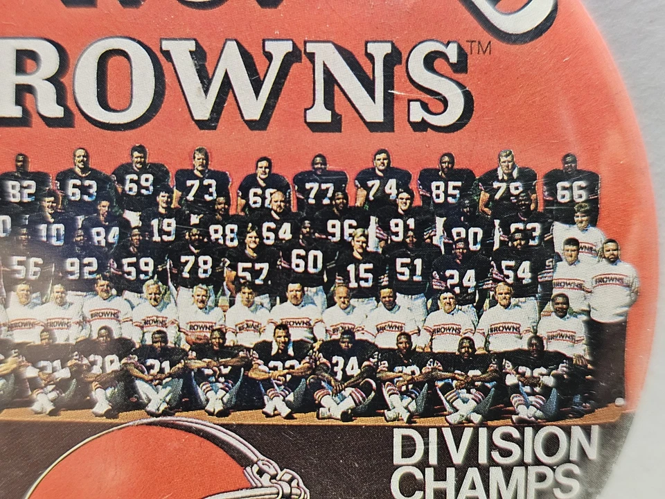 Cleveland Browns NFL 1989 AFC Central Div Champs Button Vintage - Image 3 of 4