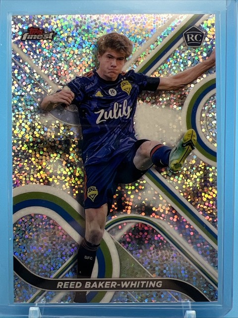 2022 Topps Finest MLS Reed Baker-Whiting RC Seattle Sounders FC 160/175 Speckle