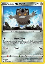 Galarian Meowth 127/202 Sword & Shield Pokemon NM