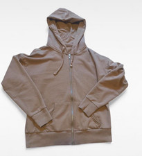 Othere Women’s Beige Full-Zip Hooded Hoodie M Regular Solid Activewear