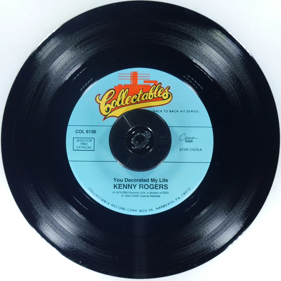 KENNY ROGERS You Decorated My Life / Lady COLLECTABLES COL 6136 NM 45rpm - Image 2 of 4