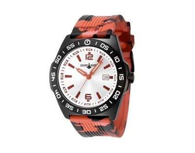CHASE-DURER Men's Red & Black Silicone Quartz Wristwatch- 45mm (PF22177)