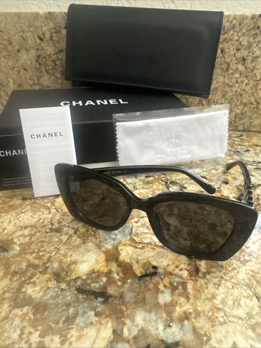 Chanel Sunglasses For Women 5422B Polarized Logo Sunglasses Black