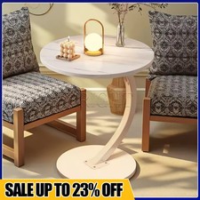 Modern C-Shaped Compact Sofa Side End Table Coffee Laptop Living Room Bedroom