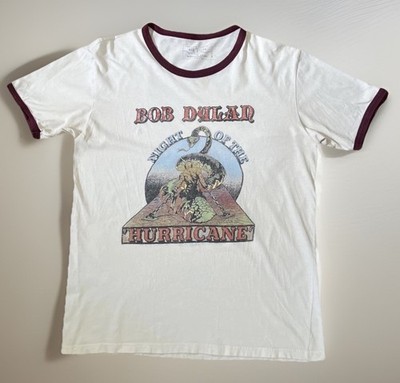 RARE Barking Irons Bob Dylan Shirt L Rolling Thunder Night of the Hurricane Logo