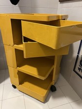 Carrello Boby giallo di Joe Colombo per Bieffeplast, anni '70 Design