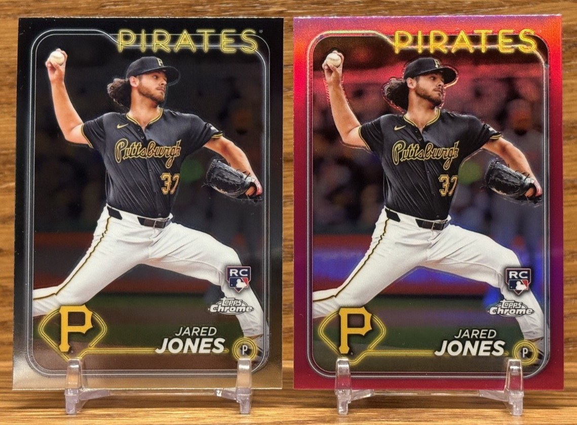JARED JONES Pink Refractor Rookie LOT | 2024 Topps Chrome Pittsburgh PIRATES