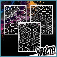 Hex Camo Set #2 - Reusable Airbrush Stencil Template
