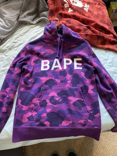 bape moletom com capuz camo purple