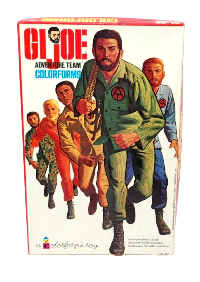 GI Joe Adventure Team Colorforms #584 HASBRO 1973 Open Box Unused Art - Image 2 of 4
