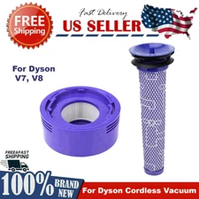 2 x V7 V8 Post Pre Motor Filter For Dyson Animal Absolute 967478-01; 965661-01