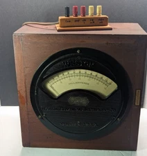 Large Weston Electrical Instrument Amperes Meter Model 57 Western Electric 1901