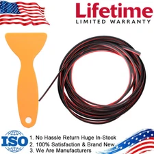 5M Line Car Interior Decor Red Point Edge Gap Door Panel Accessories Molding US