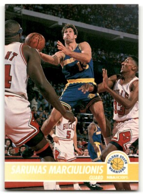 1994-95 NBA Hoops Basketball Card Sarunas Marciulionis #67 Golden 