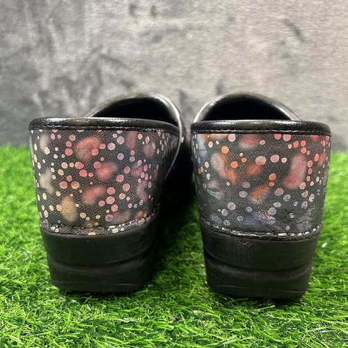 Dansko Clogs Womens 8.5 Black Spotted Shoes Slip On Casual Nurse Work - Picture 6 of 15