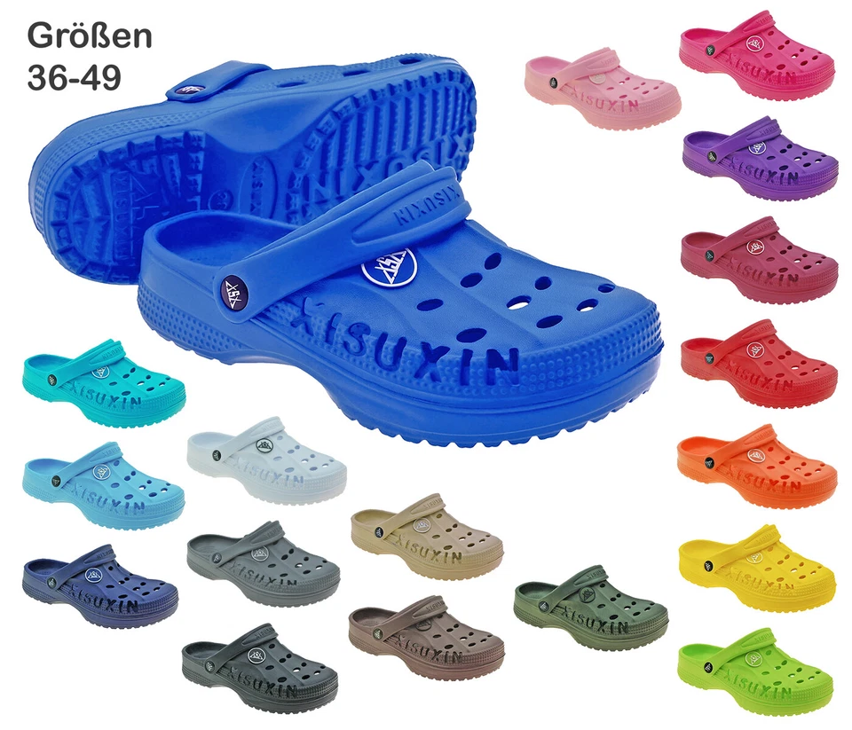 Clogs Gartenschuhe Badeschuhe Pantoletten Hausschuh Freizeit Praxis Gr36-49/1801 - Bild 2 von 2