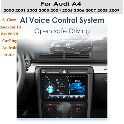 Für Audi A4 S4 RS4 B6 B7 RNS-E 9'' Carplay Android 13 Autoradio GPS NAVI 128GB BT