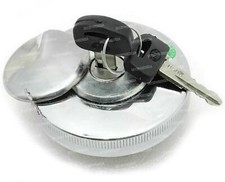 Bouchon de réservoir essence pour Royal Enfield Bullet 500cc chrome avec 2 cl...