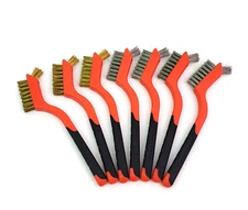 Unbranded Home Work Brass Steel Cleaning Brush Set of 7 Brushes