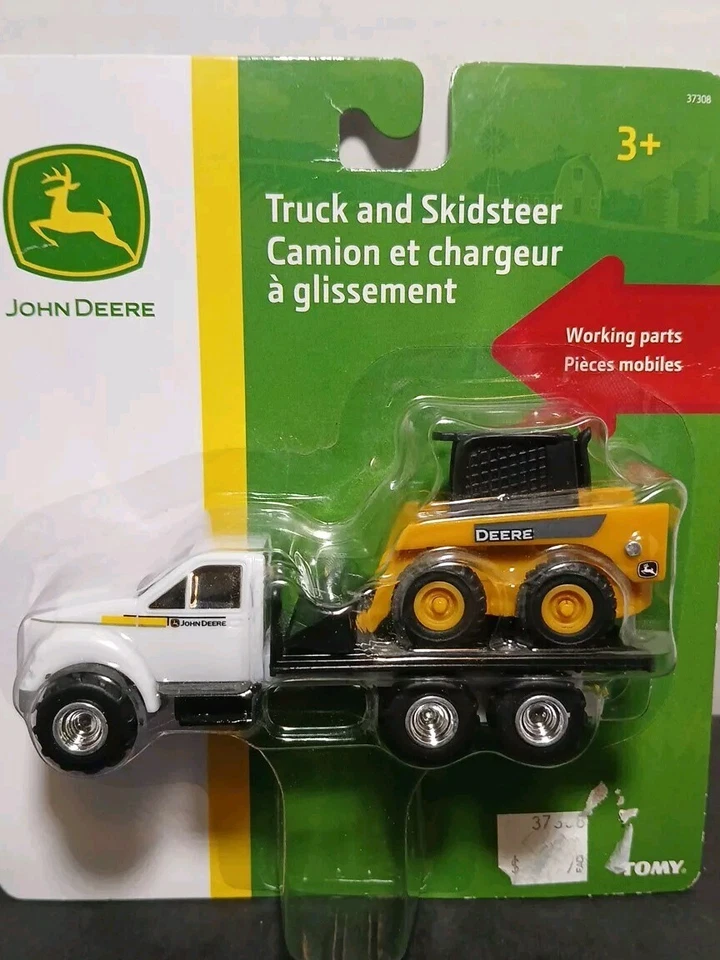 Tomy John Deere White Truck And Skidsteer - Image 3 of 3