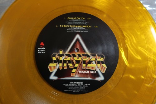 STRYPER Free ~ USA ~ ENIGMA RECORDS 12-inch Yellow Vinyl ~ Autographed ~ ENIGMA - Picture 9 of 10