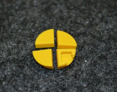 (4) 1x1 Yellow 1/4 Round Smooth Finishing Tile Brick Bricks  ~ Lego  ~ NEW