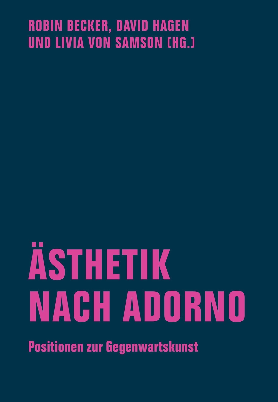 Thumbnail - Ästhetik Nach Adorno Robin Becker