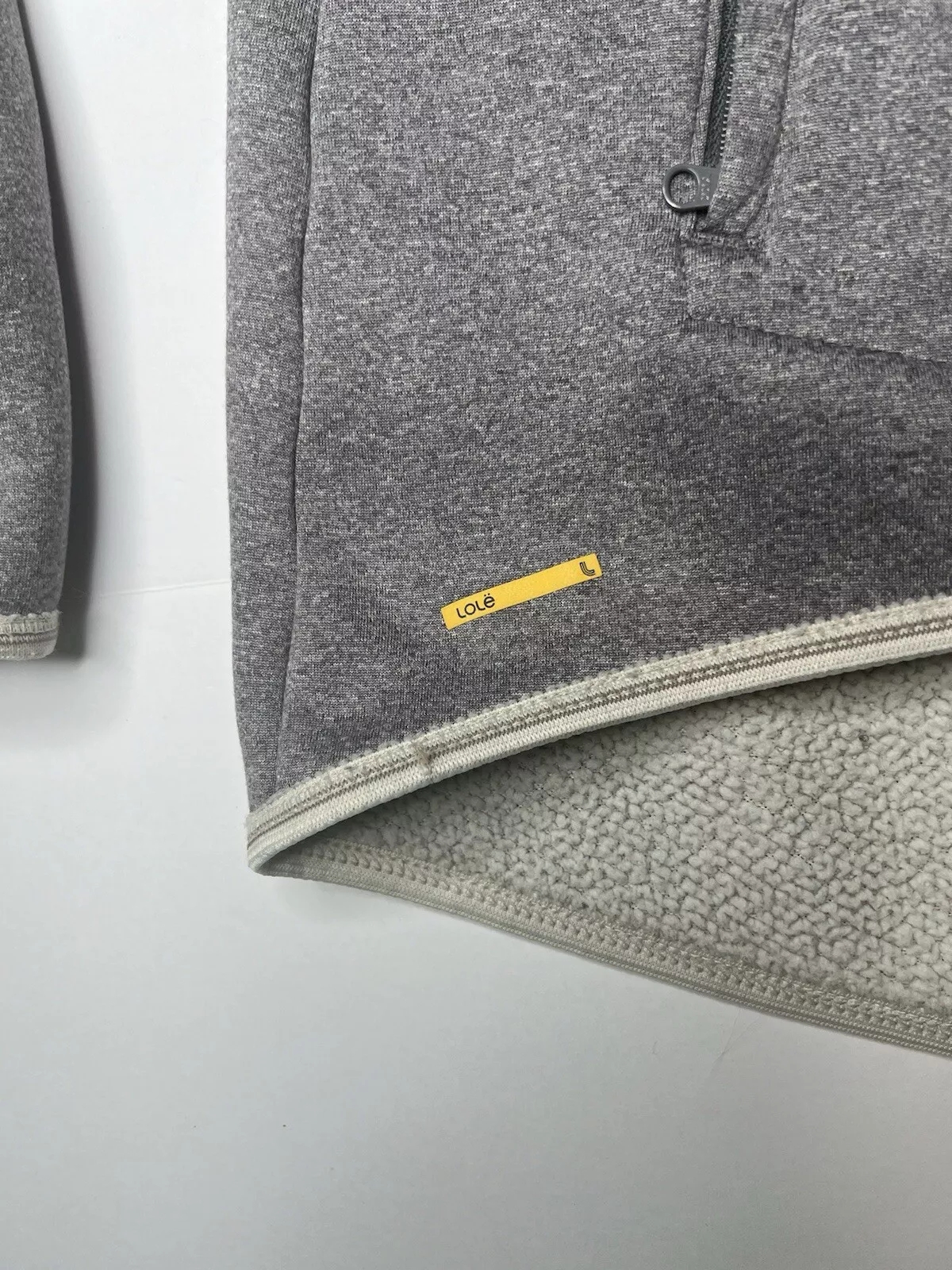 lole diagonal zipper front hoodie