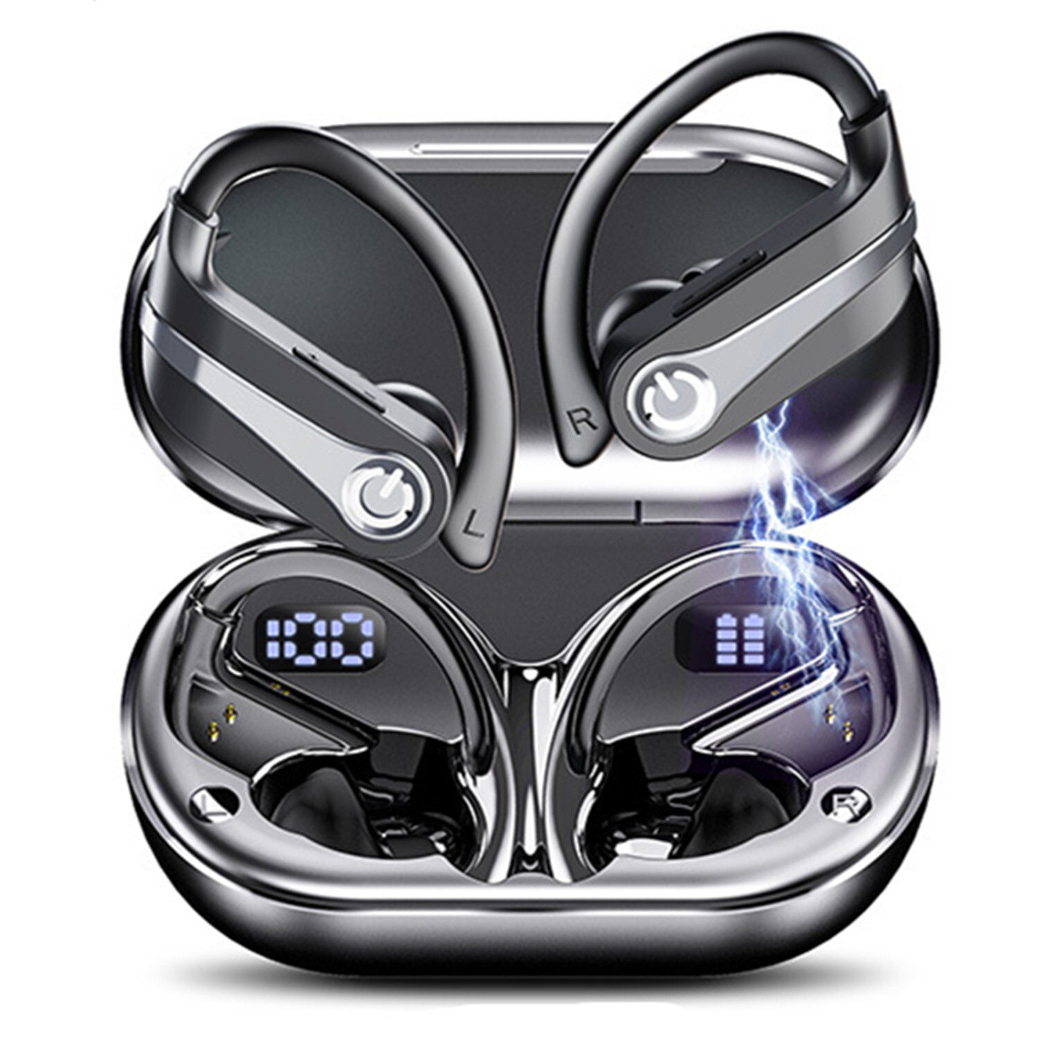 Bluetooth Earbuds Wireless Earphones HiFi Stereo Sound Noise Reduction 200H Case-image