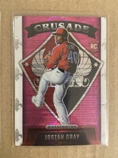 2022 Panini Chronicles Crusade Baseball Pink Pulsar Prizm JOSIAH GRAY RC #6