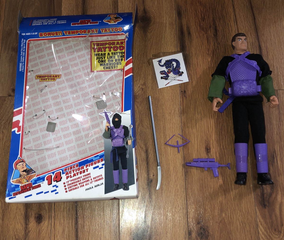 Rapid Deployment Force Action Figure Para Ninja 1994 Doll Box 14