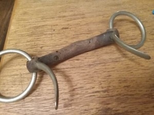 Used Dr. James mullen mouth Bit With Prongs Driving Bit 4 1/ in nickel leather