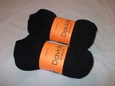 Davido Mens socks ankle low cut 100% cotton made in Italy black-8 pair size 9-11