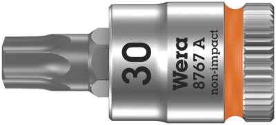 Wera 003393, 8767 A Torx  Zyklop Bit Socket, 1/4'' Drive, TX 30 x 28 mm